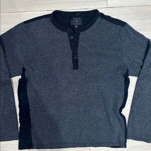 Guess Men's Charcoal‎ and Black Crewneck Sweater